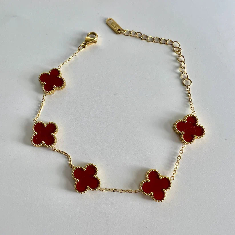 Red OR White Clover Jewellery Set