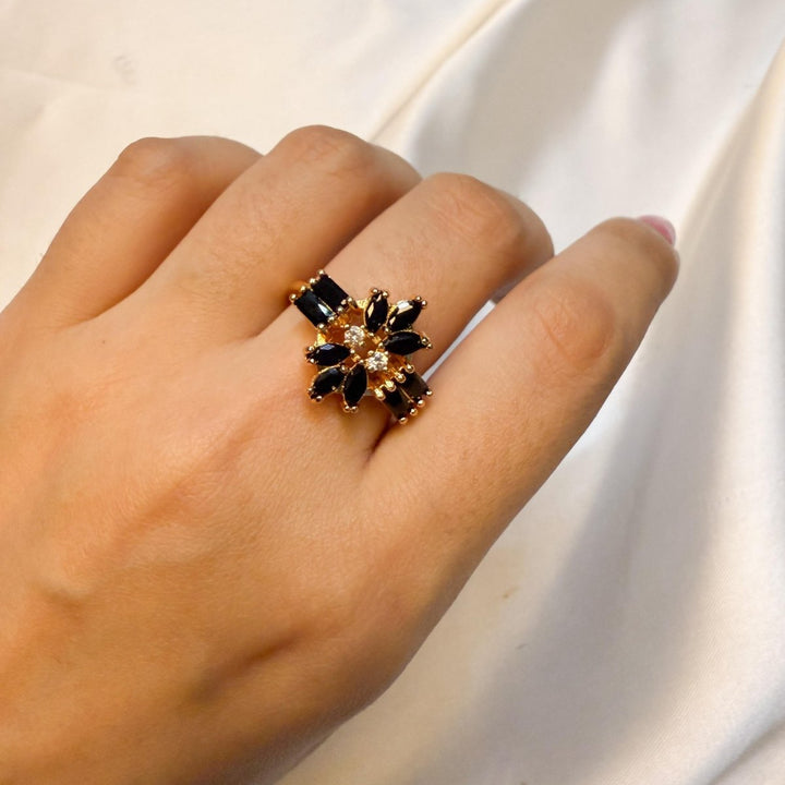 Gold-Toned Set with Sparkling White Stones