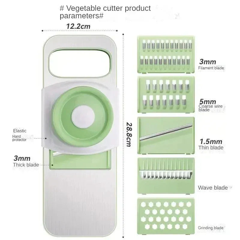 5 in 1 Stainless Steel Vegetable Cutter And Slicer
