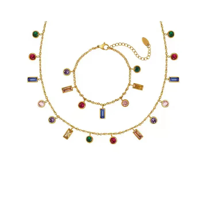 Multi combo bracelet & necklace