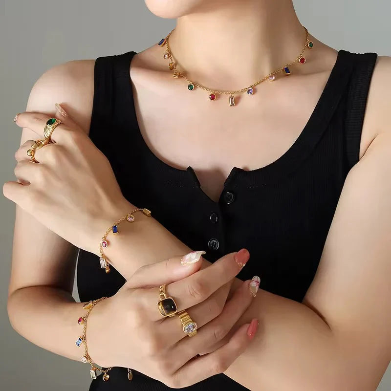 Multi combo bracelet & necklace