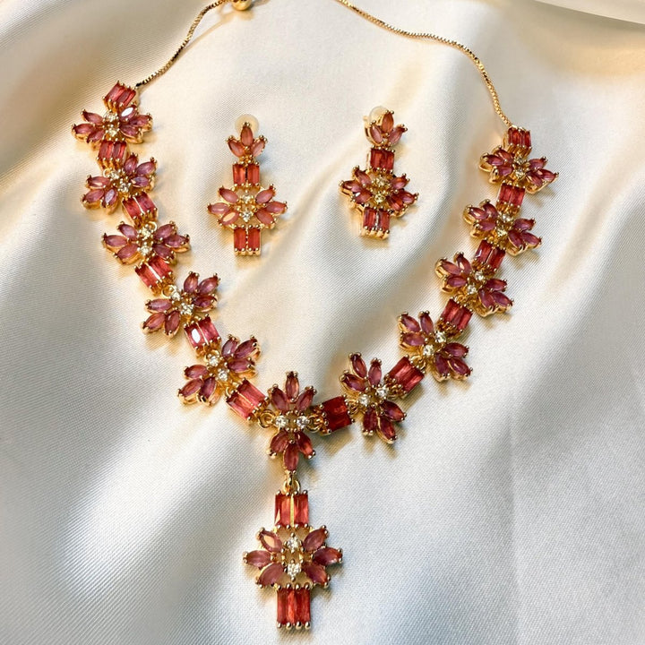 Gold-Plated American Diamond Set