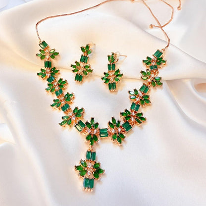 Gold-Plated American Diamond Set