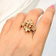 Gold-Toned Set with Sparkling White Stones